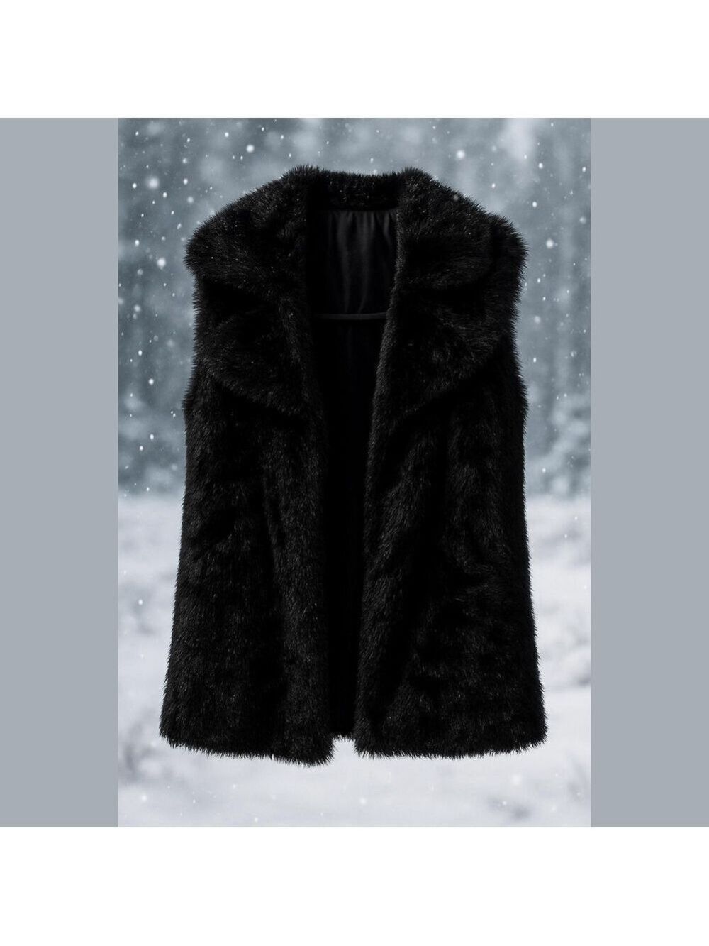 Pinc Kids Black Plush Vest Medium